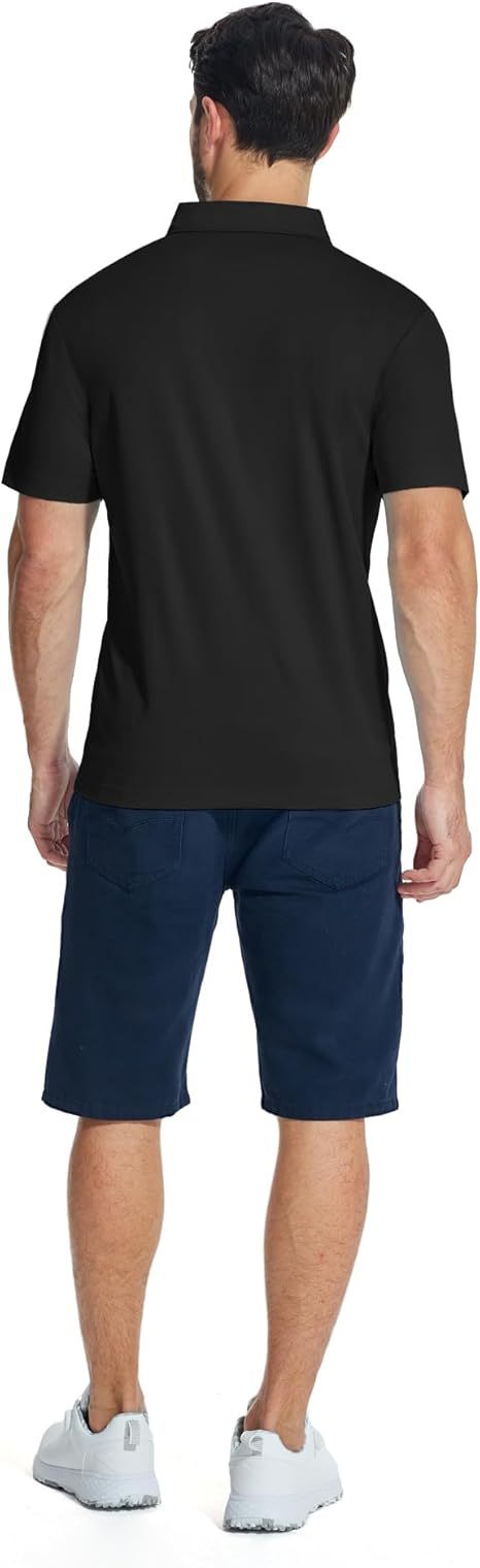 ZITY Men's Quarter Zip Slim Fit Polo Shirt-ZPK008403