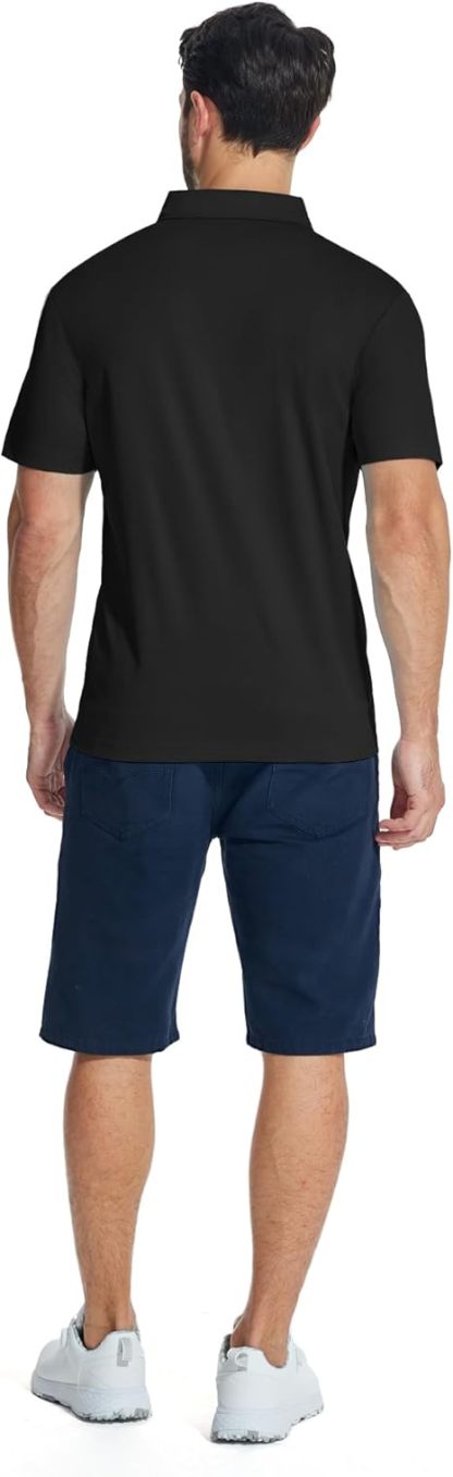 ZITY Men's Quarter Zip Slim Fit Polo Shirt-ZPK008403