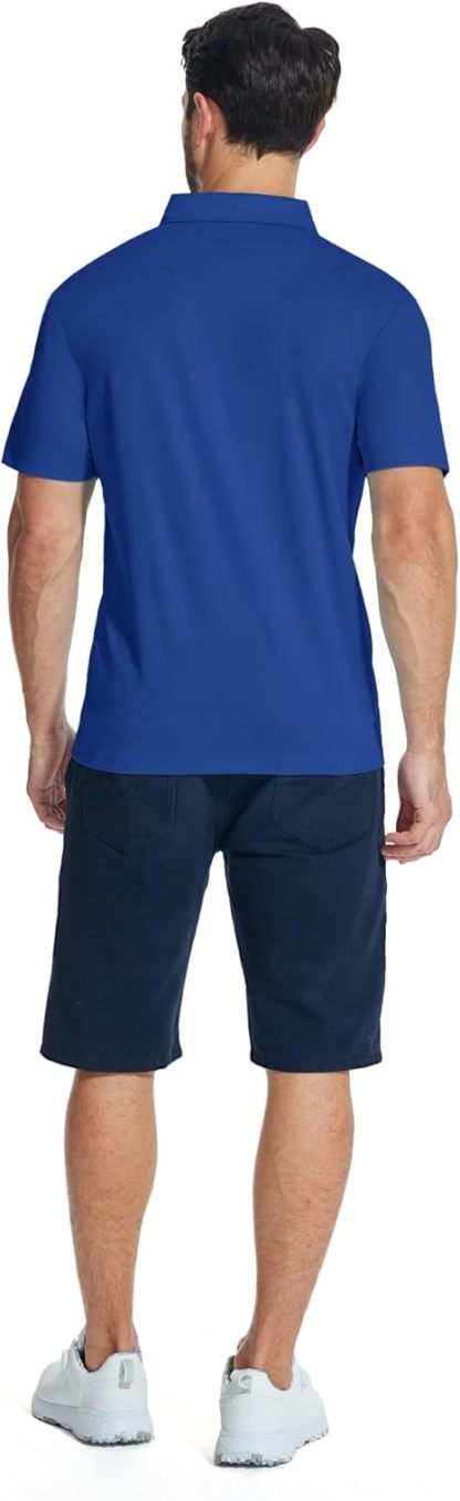 ZITY Men's Quarter Zip Slim Fit Polo Shirt-ZPK008403