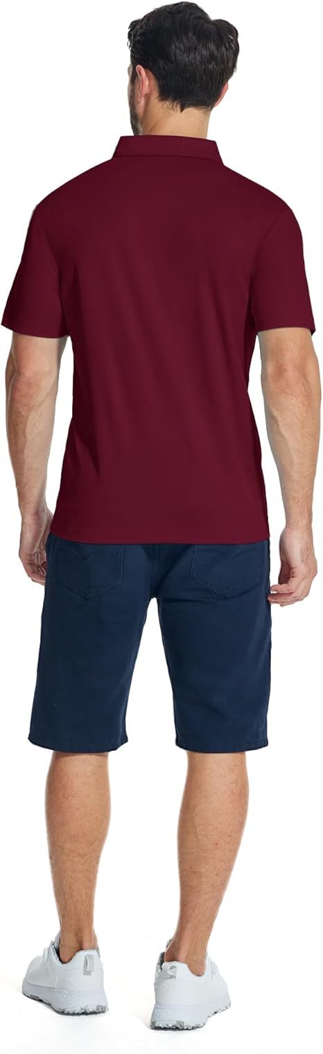 ZITY Men's Quarter Zip Slim Fit Polo Shirt-ZPK008403