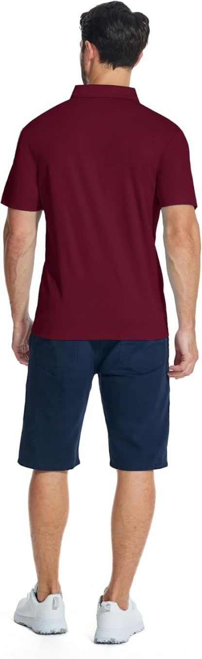 ZITY Men's Quarter Zip Slim Fit Polo Shirt-ZPK008403