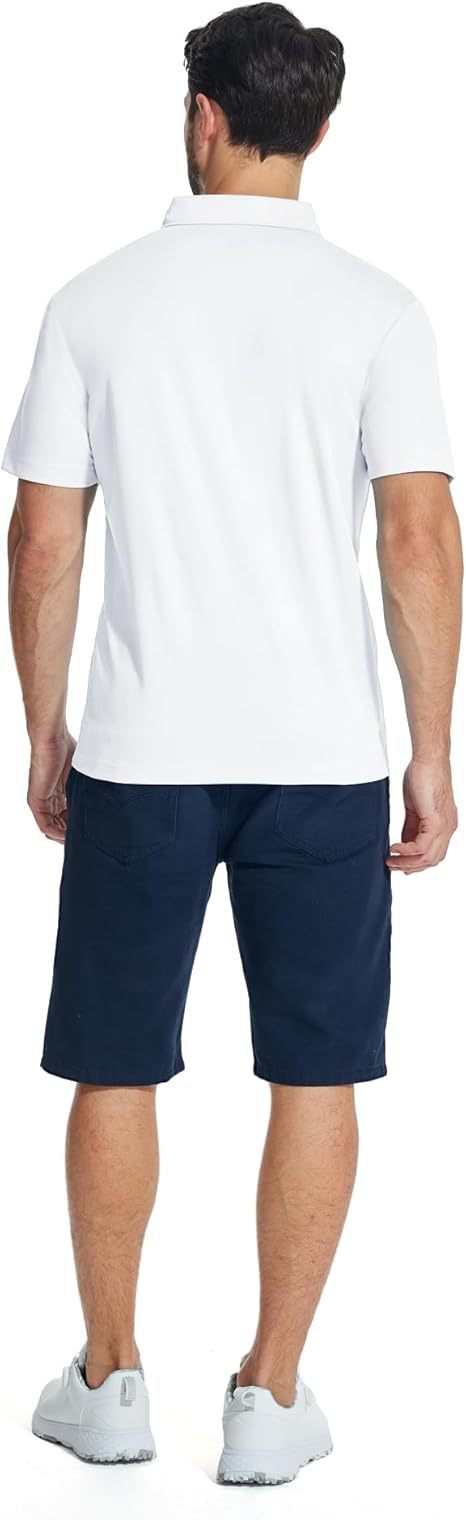 ZITY Men's Quarter Zip Slim Fit Polo Shirt-ZPK008403