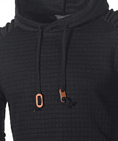 ZITY Men's Fashion Solid Color Casual Slim Fit with Kangaroo Pocket Hoodie-DUMFH05019|Zitysports