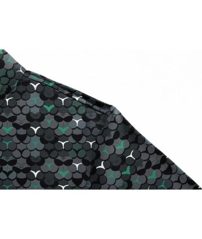 ZITY Men's Button Up Slim Fit Printed Polo Shirt-CUMPO05195