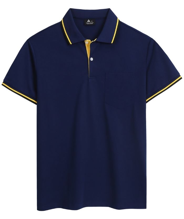 ZITY Men's Button Up Dri Fit Golf Polo Shirt-CFMPO00134