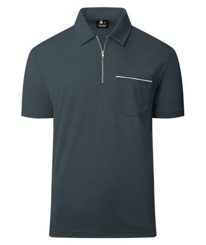ZITY Men's Quarter Zip Slim Fit Polo Shirt-ZPK008403