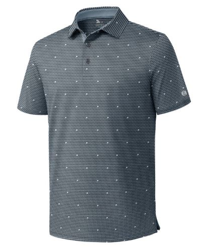 ZITY Men's Button Up Slim Fit Printed Polo Shirt-CUMPO05189