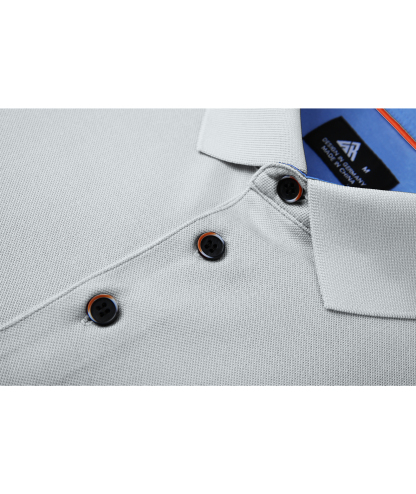 ZITY Men's Button Up Dri Fit Long Sleeve Polo Shirt-CFMPO00095