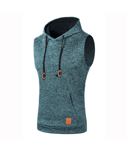 Men's Sleeveless Hooded Sport Vest Casual Hoodie-ZPK007596 | Zitysports