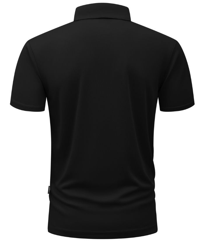 ZITY Men's Button Up Slim Fit Polo Shirt-CUMPO05188