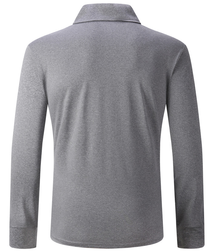 ZITY Men's Long Sleeve Quick Dry Sports Golf Tennis Polo Shirt-ZPK004673 | Zitysports