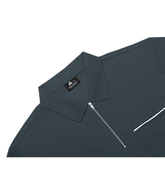 ZITY Men's Quarter Zip Slim Fit Polo Shirt-ZPK008403