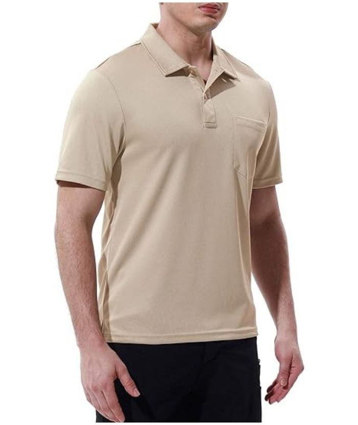 ZITY Men's Button Up Quick Dri Casual Polo Shirt-CEMPO03494