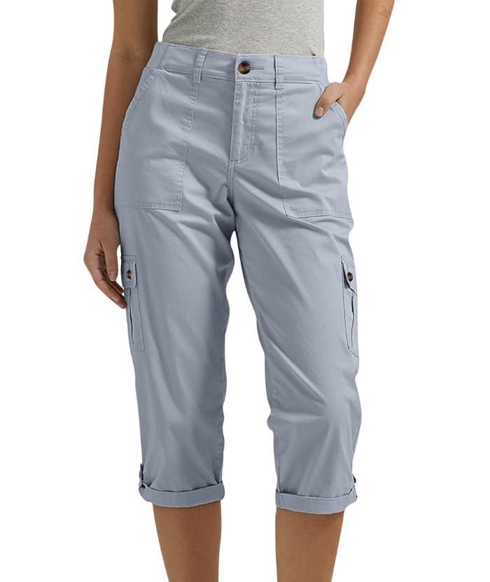ZITY Women's Solid Color Multi Pocket Three Quarter Pant-DUWCS06170