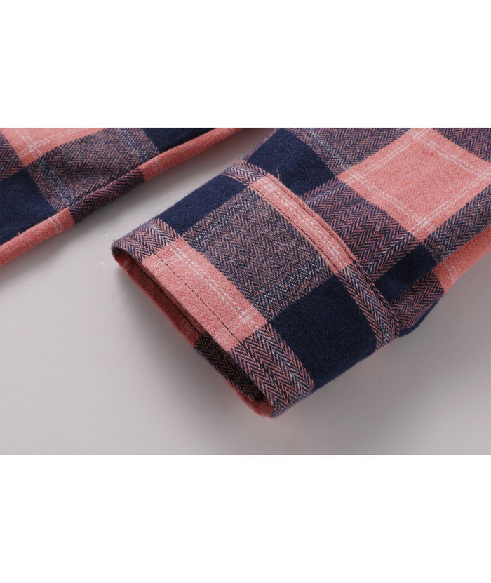 ZITY Men's Casual Soft Solid Flannel Long Sleeve Plaid Flannel Shirt-ZPK006234 | Zitysports
