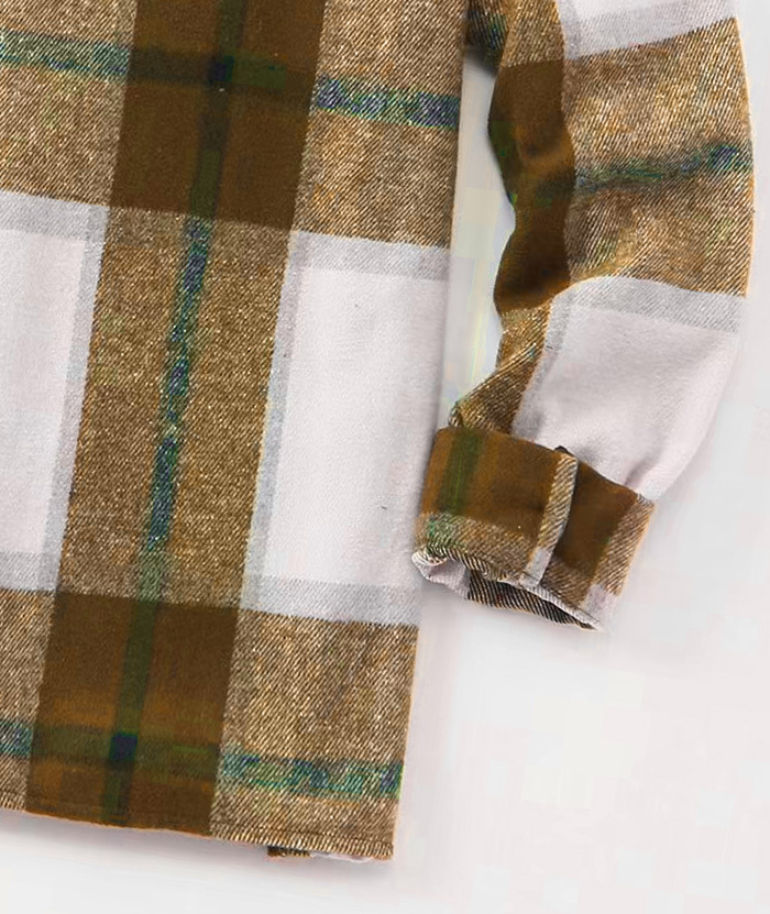 ZITY Men's Button-Up Slim Fit Plaid Flannel Shirt-DUMLT05330|Zitysports