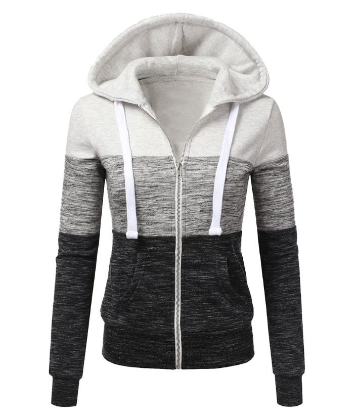 ZITY Women's Lightweight Warm Long Sleeve with Kangaroo Pocket Hoodie-DUWFH04933|Zitysports