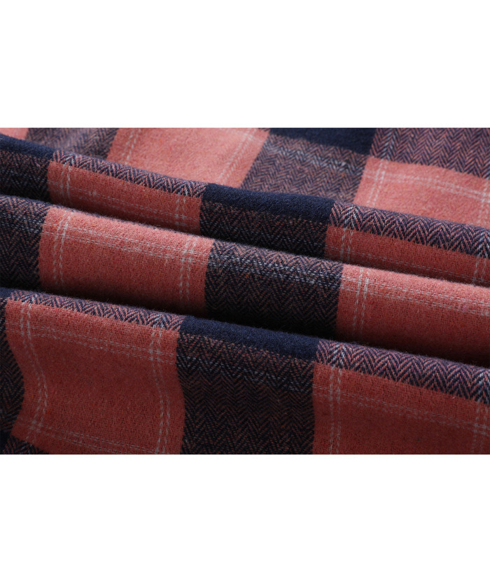 ZITY Men's Casual Soft Solid Flannel Long Sleeve Plaid Flannel Shirt-ZPK006234 | Zitysports