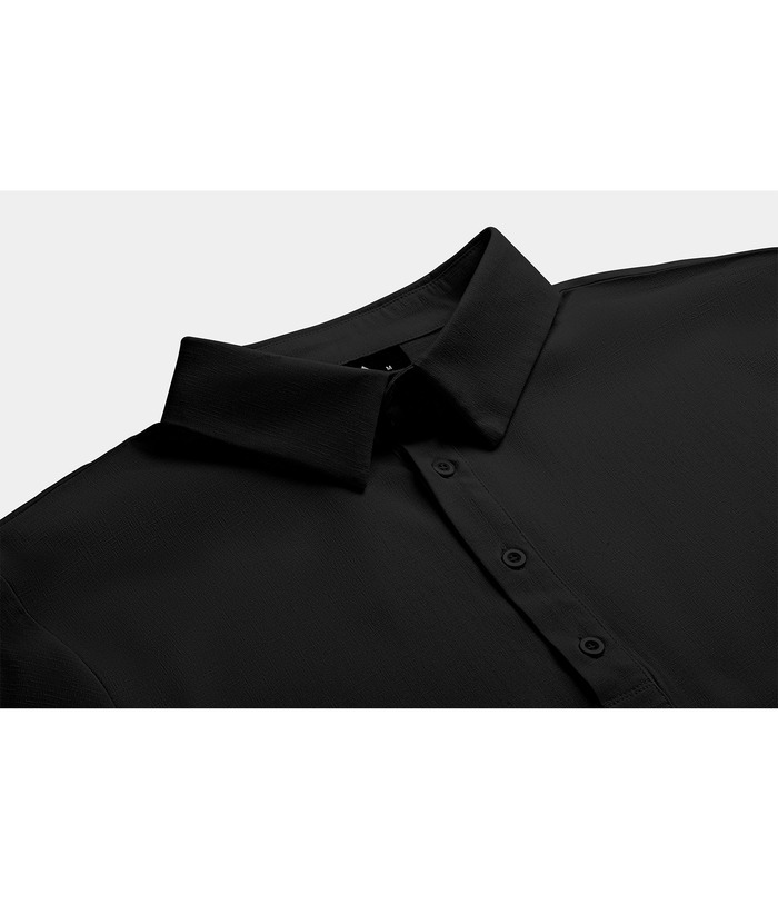 ZITY Men's Long Sleeve Button Up Polo Shirt-CUMLS01287