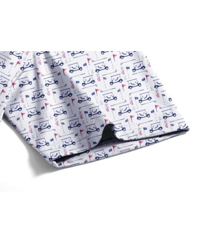 ZITY Men's Button Up Dri Fit Printed Polo Shirt-CUMPO05527