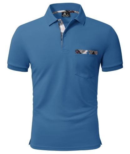 ZITY Men's Button Up Dri Fit Casual Polo Shirt-CEMPO04853