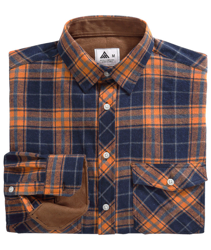 ZITY Men's Plaid Button Up Shirt with Flap Pocket Spring Fall Top-ZPK006565 | Zitysports
