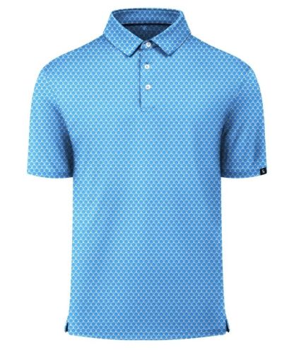 ZITY Men's Button Up Slim Fit Printed Polo Shirt-CUMPO05195