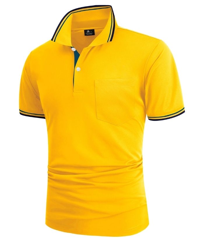 ZITY Men's Button Up Dri Fit Golf Polo Shirt-CFMPO00134