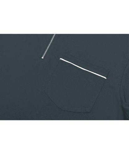 ZITY Men's Quarter Zip Slim Fit Polo Shirt-ZPK008403