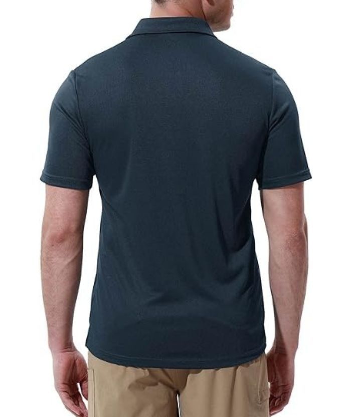 ZITY Men's Button Up Quick Dri Casual Polo Shirt-CEMPO03494