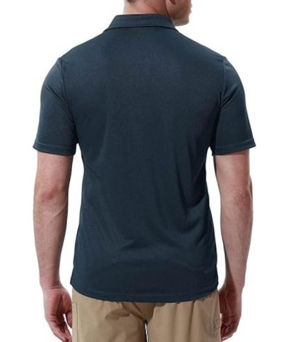 ZITY Men's Button Up Quick Dri Casual Polo Shirt-CEMPO03494