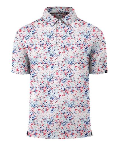 ZITY Men's Button Up Slim Fit Printed Polo Shirt-CUMPO05195