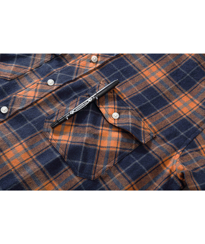 ZITY Men's Plaid Button Up Shirt with Flap Pocket Spring Fall Top-ZPK006565 | Zitysports