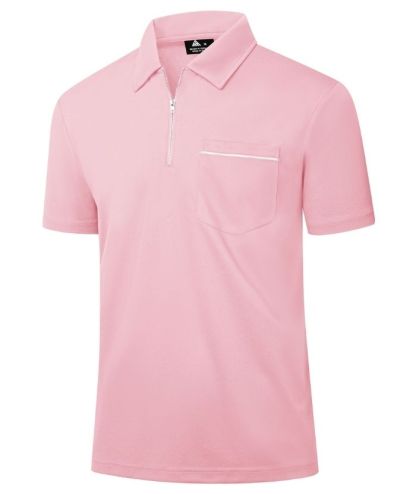 ZITY Men's Quarter Zip Slim Fit Polo Shirt-ZPK008403
