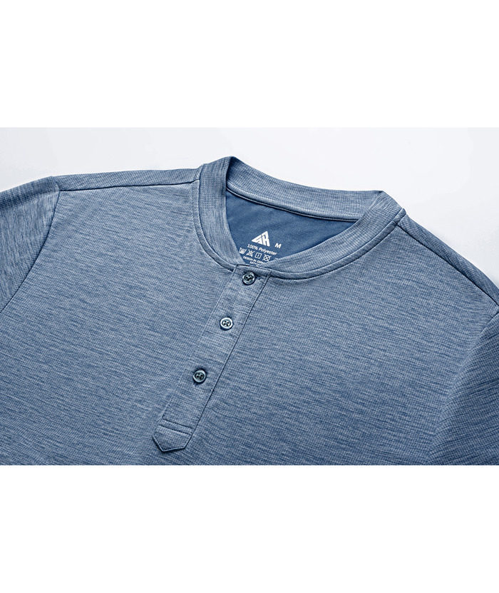 ZITY Men's Dri Fit Button Up Summer T-Shirt-CUMSS01366