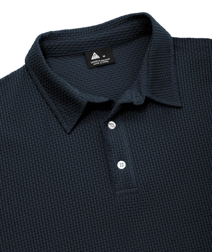 ZITY Men's Textured Dri Fit Performance Polo Shirt-CUMPO05145