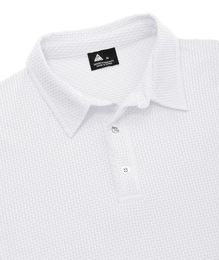 ZITY Men's Textured Dri Fit Performance Polo Shirt-CUMPO05145