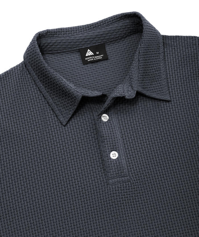 ZITY Men's Textured Dri Fit Performance Polo Shirt-CUMPO05145