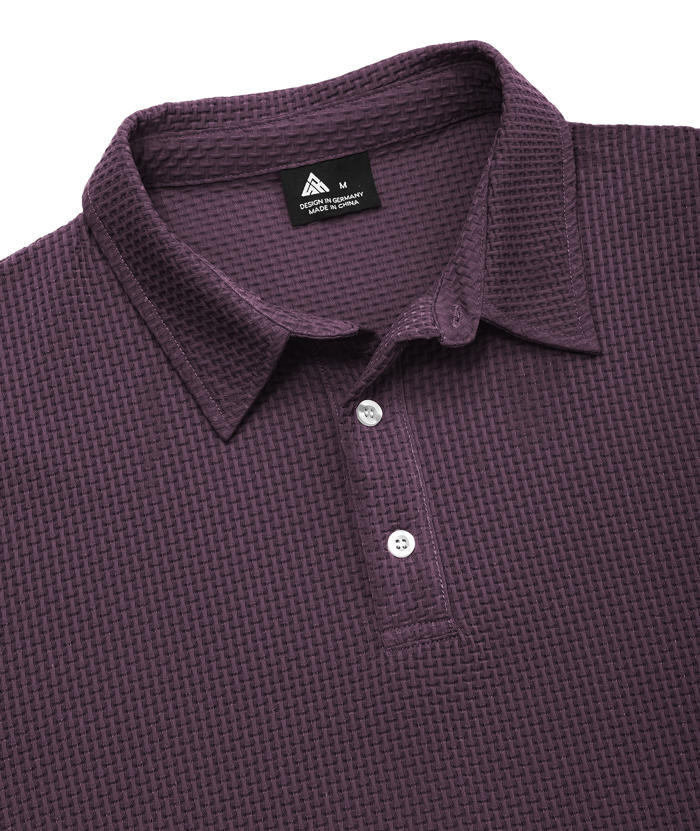 ZITY Men's Textured Dri Fit Performance Polo Shirt-CUMPO05145