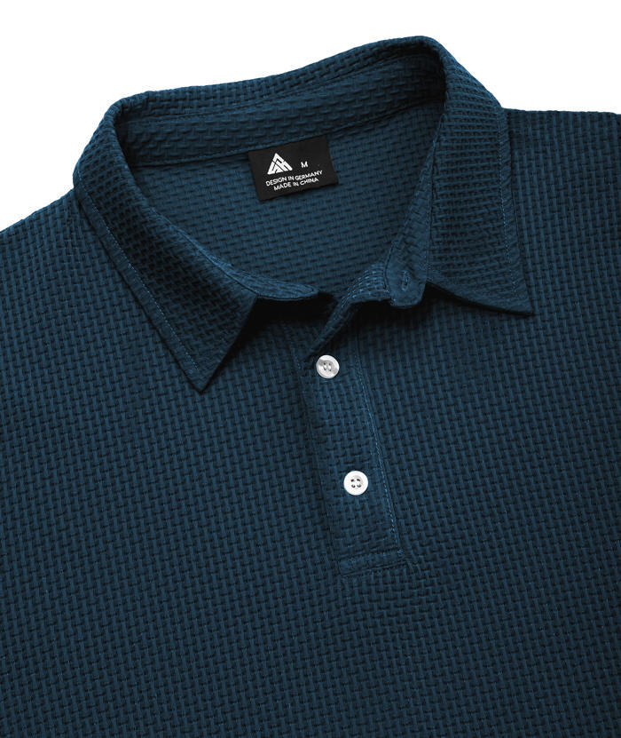 ZITY Men's Textured Dri Fit Performance Polo Shirt-CUMPO05145