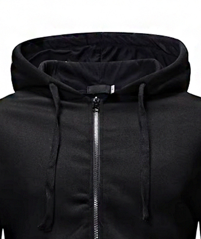 ZITY Men's Light Weight Long Sleeve Full Zip Loose Hoodie-DUMFH05073|Zitysports