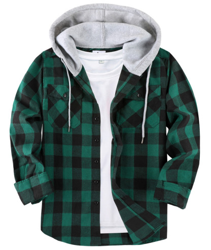 ZITY Men's Button Up Plaid Flannel Shirt-ZPK006183 | Zitysports