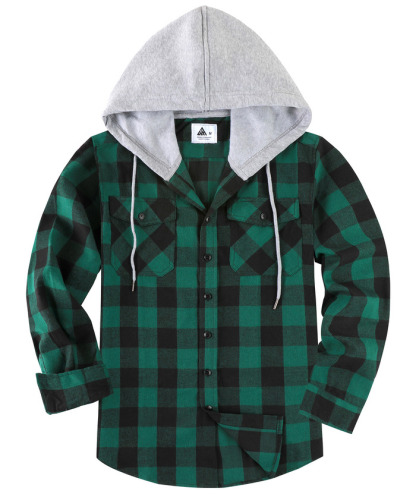 ZITY Men's Button Up Plaid Flannel Shirt-ZPK006183 | Zitysports