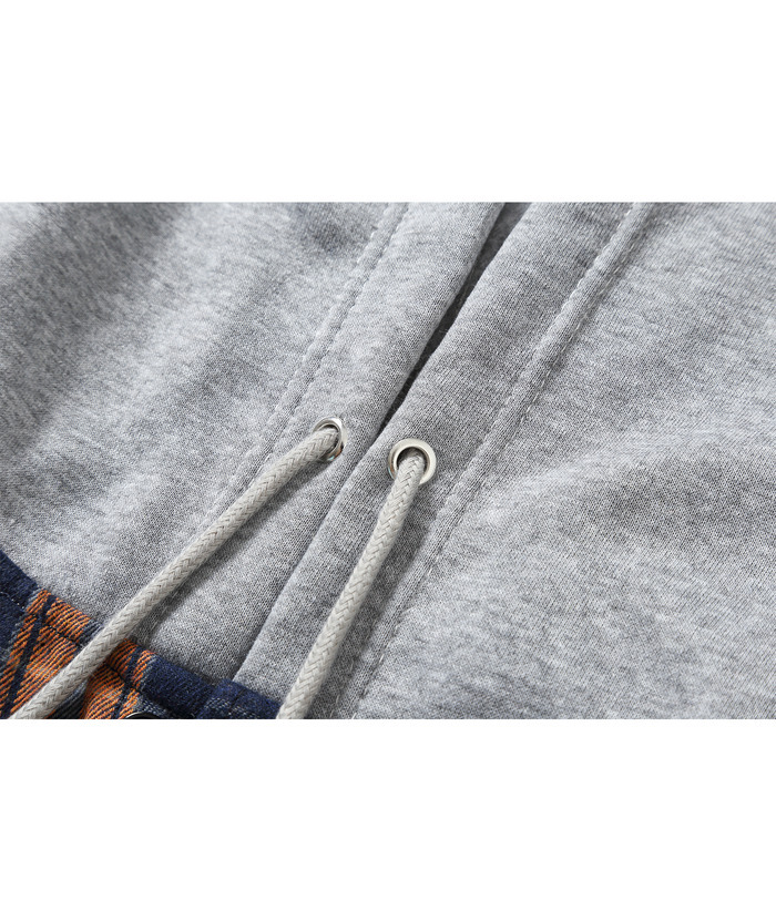 ZITY Men's Plaid Hooded Long Sleeve Button Down Flannel Shirt-ZPK000014 | Zitysports