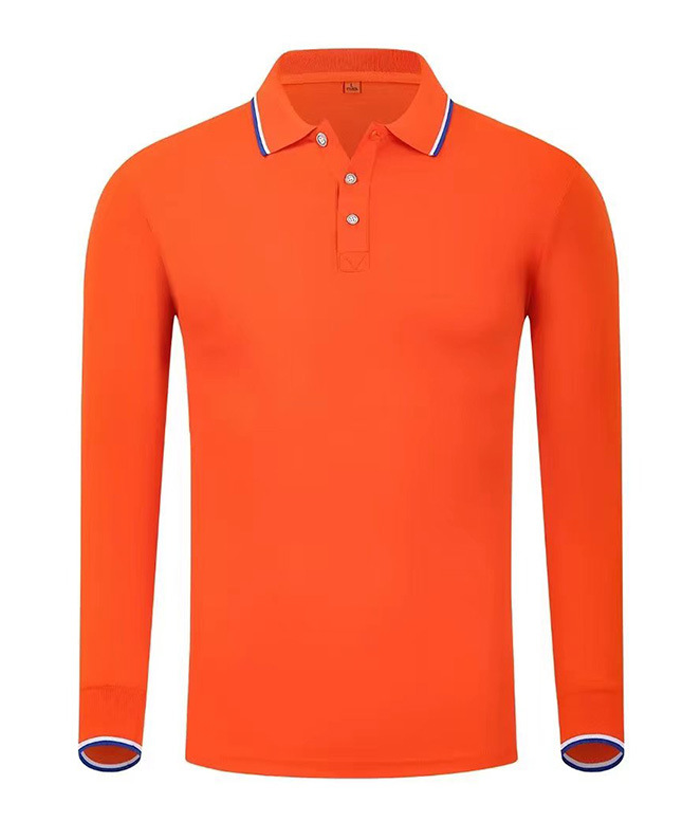 Men's Long Sleeve Lapel Slim Fit Polo Shirt-DUMLP05808