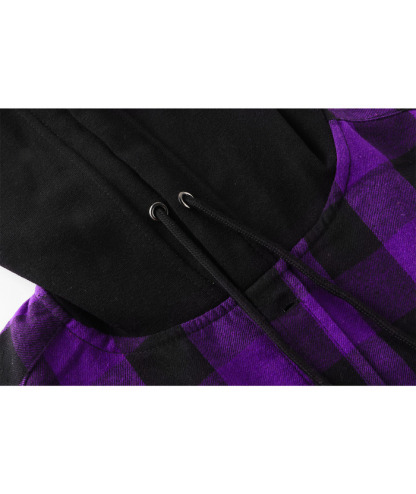 ZITY Men's Color Block Pattern Long Sleeve Casual Plaid Flannel Shirt-ZPK006185 | Zitysports