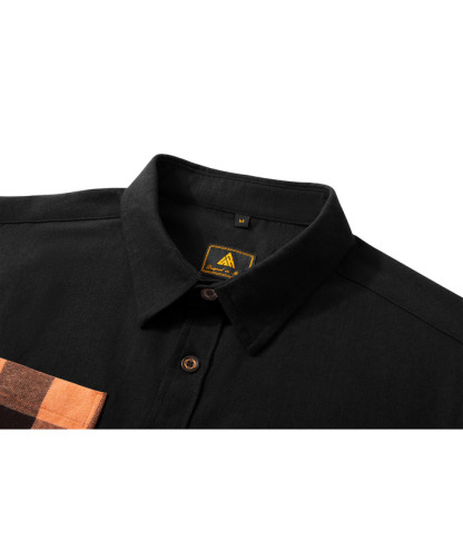 ZITY Men's Plaid Sweatshirt Button Down with Two Pocket-ZPK007276 | Zitysports