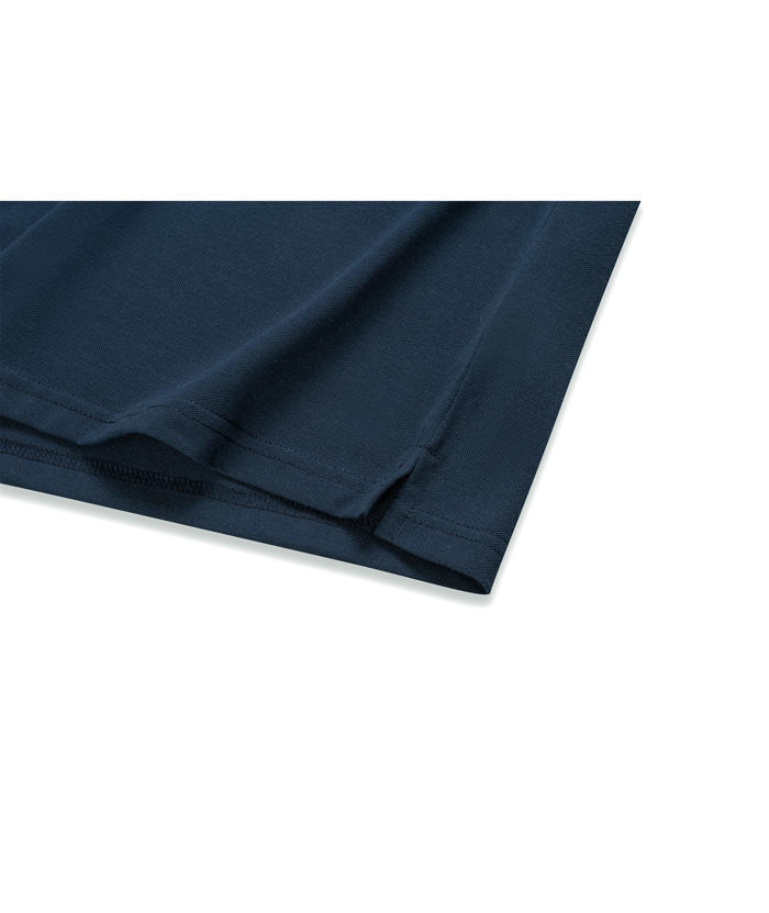 Navy women's sports polo shirt - Solid color slim fit casual design