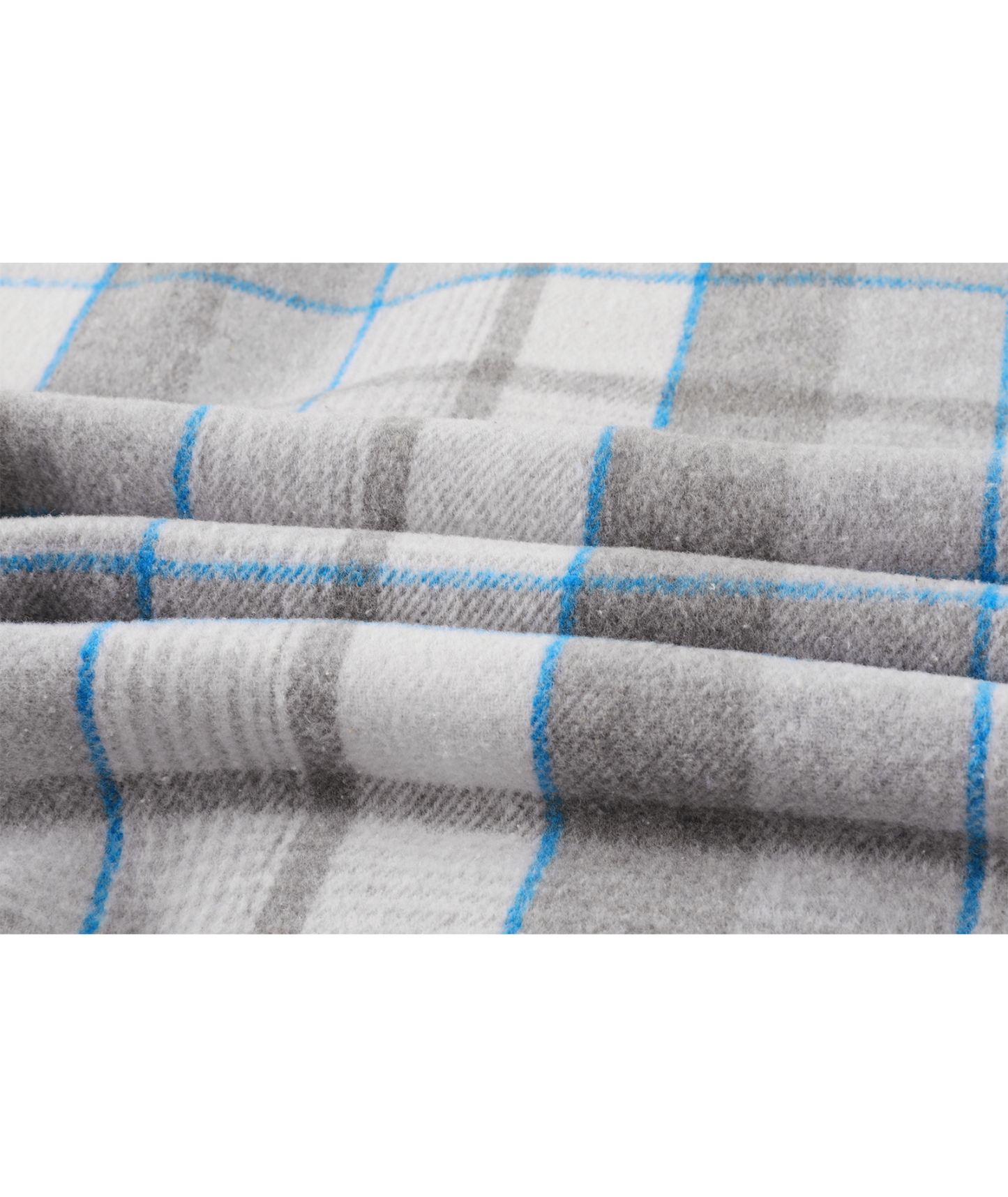 ZITY Men's Long Sleeve Full Zipper Plaid Fleece Shirt-CUMJA04084