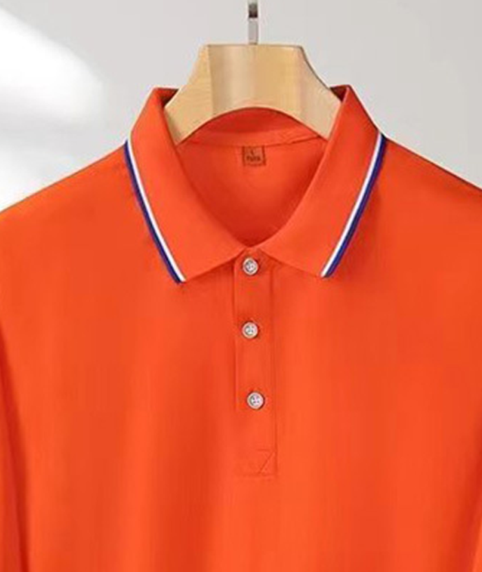 Men's Long Sleeve Lapel Slim Fit Polo Shirt-DUMLP05808